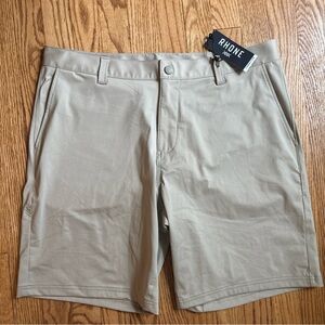 RHONE 9" Commuter Shorts Khaki Flex Knit Men's Size 36 Classic Fit NEW